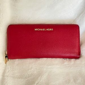 Michael Kors Continental Flame Red Wallet